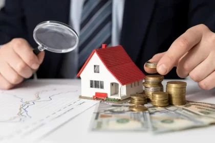 Miniatura de casa e moedas representando o investimento e os dividendos de fundos imobiliários - Imagem: Freepik